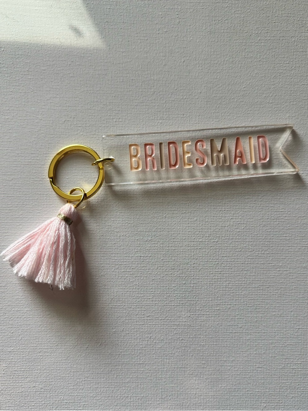 Bridesmaid Pink Tassel Keychain
